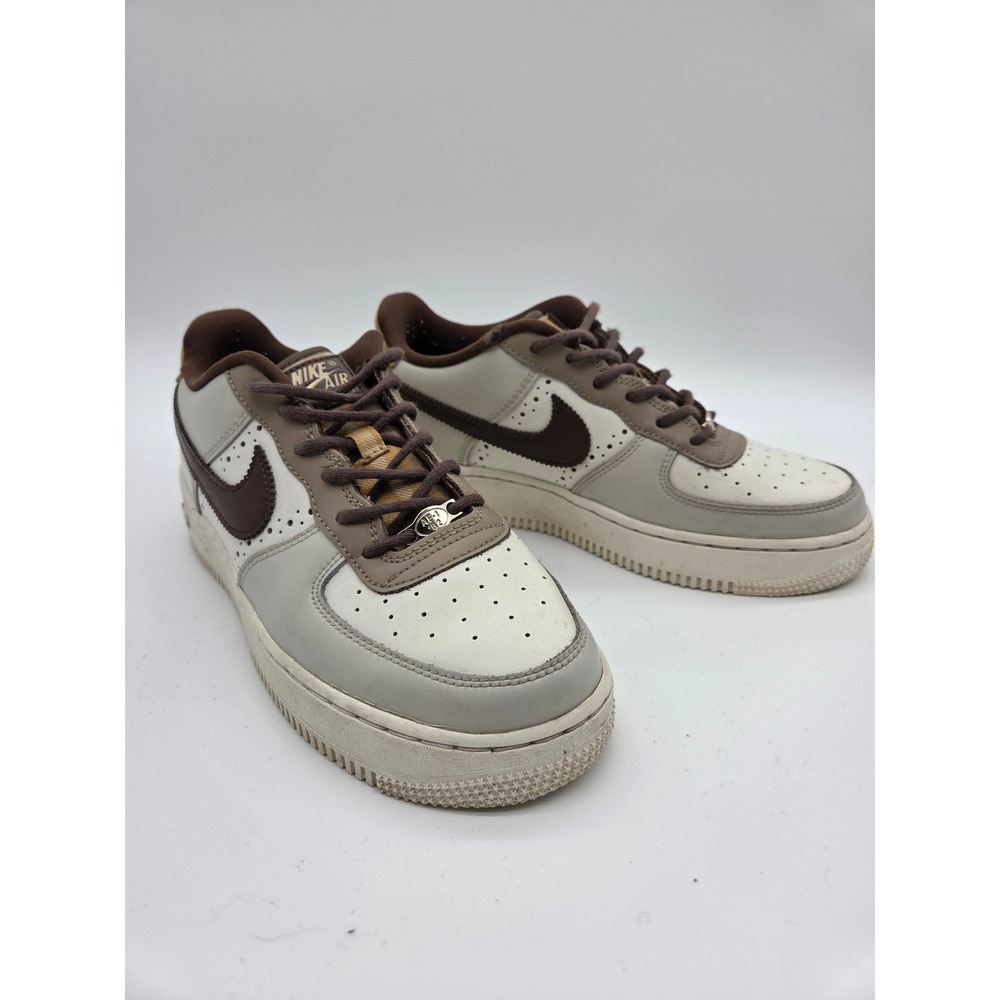 Nike Air Force 1 Low Sail Grey‎ Chocolate Brown Mens Sneakers DV0785-100